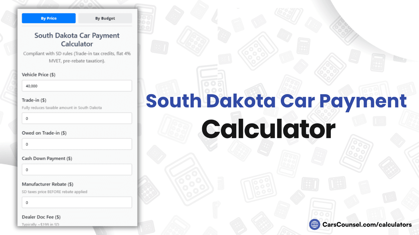 South Dakota Car Payment Calculator