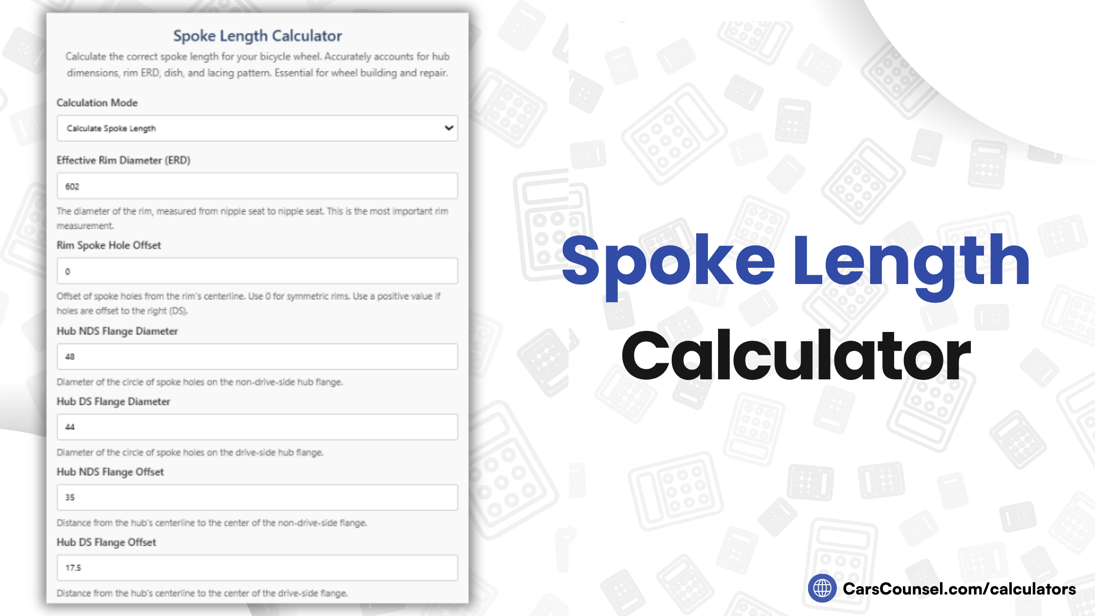 Spoke Length Calculator