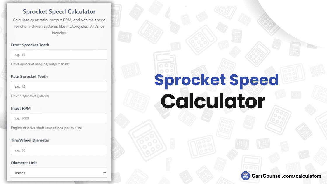 Sprocket Speed Calculator