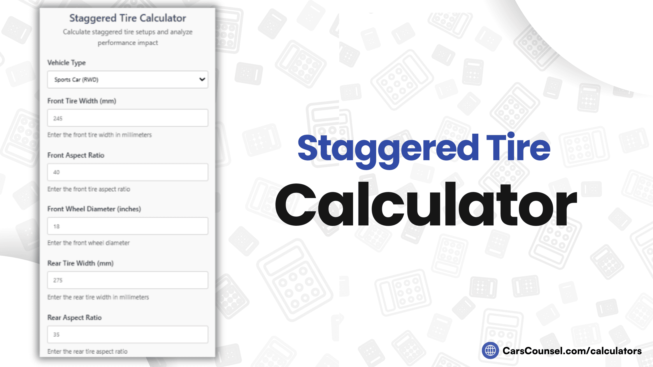 Staggered Tire Calculator