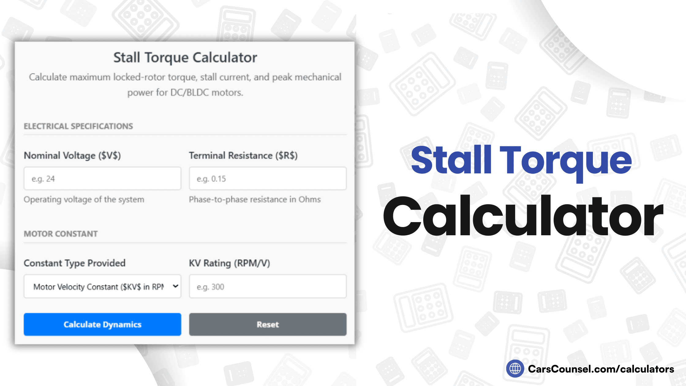 Stall Torque Calculator
