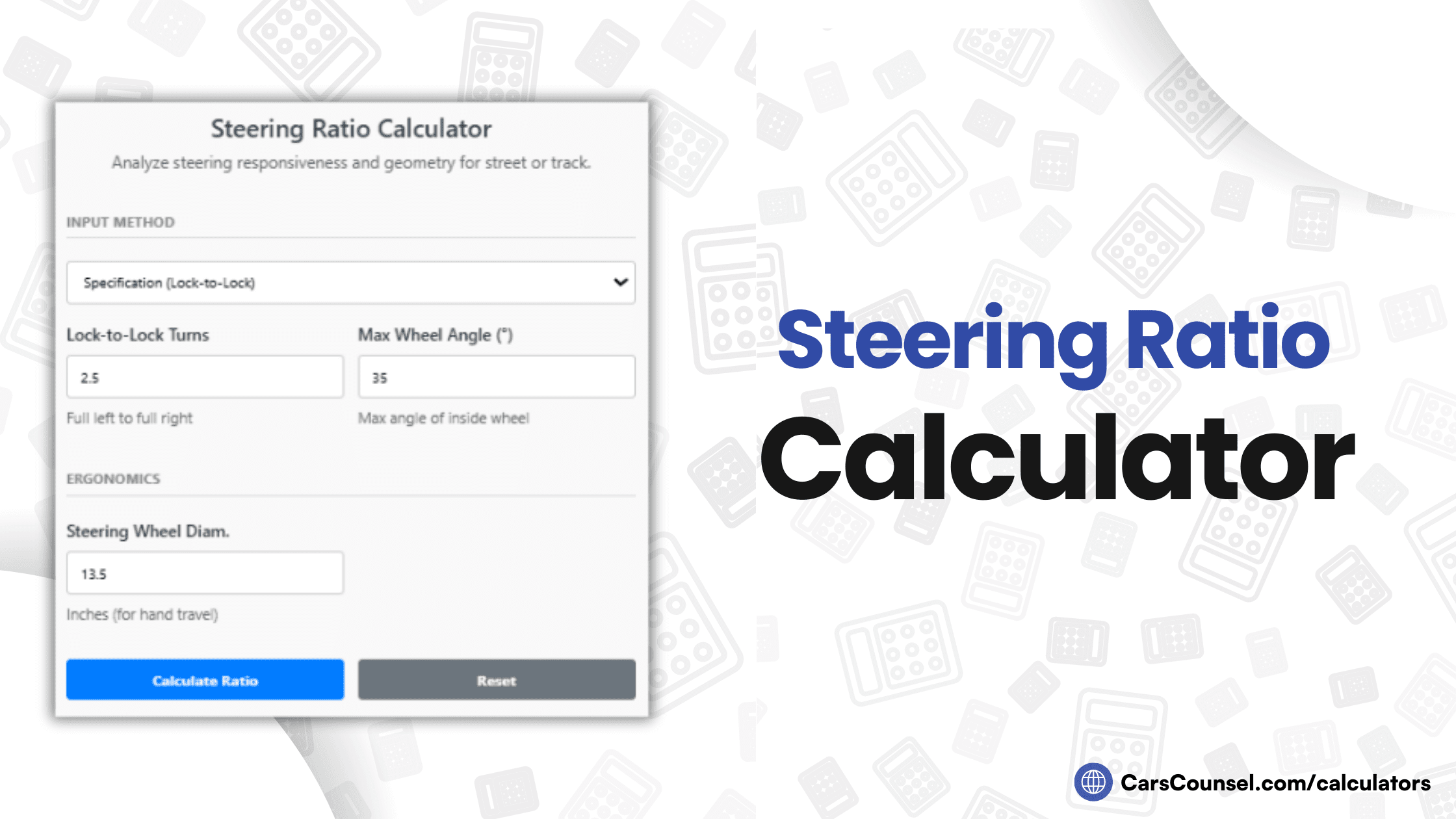 Steering Ratio Calculator
