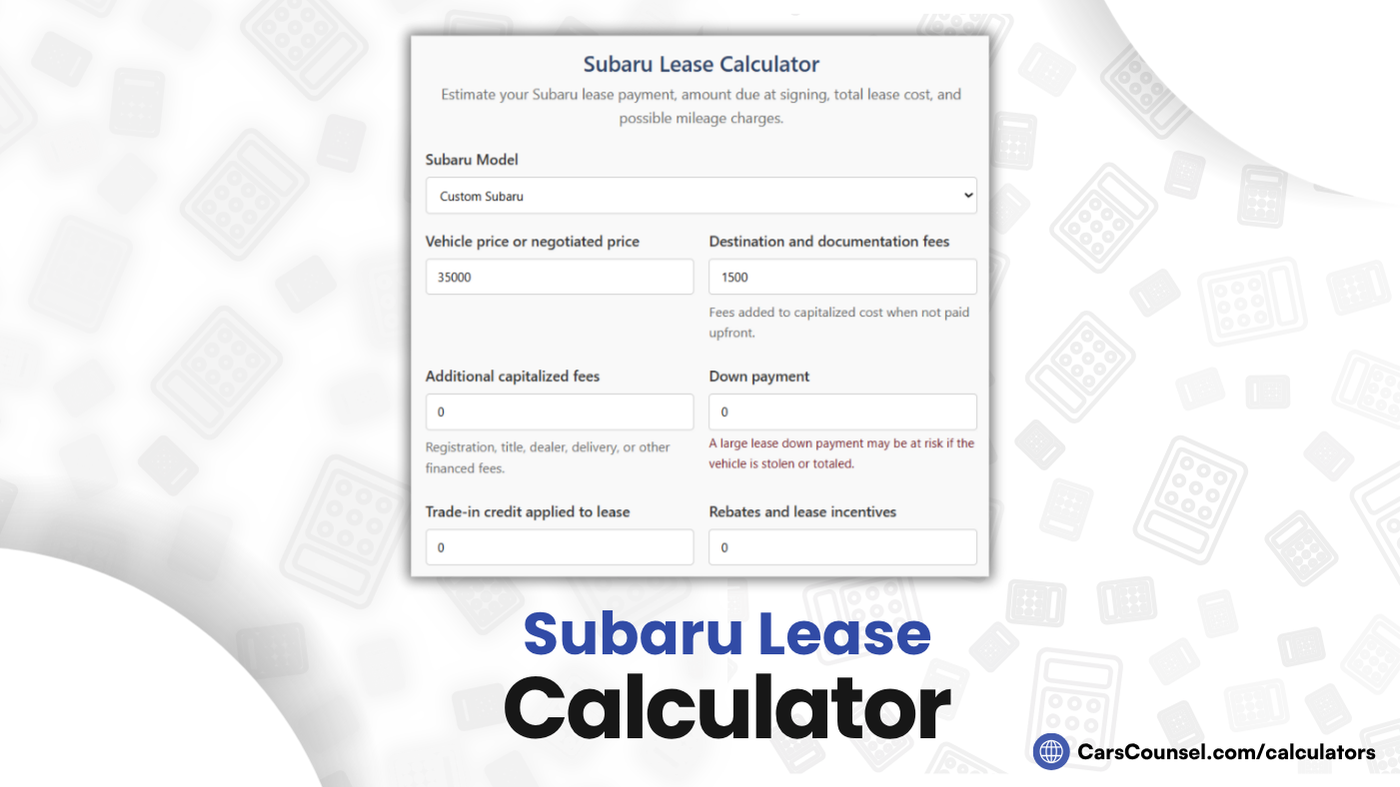 Subaru Lease Calculator