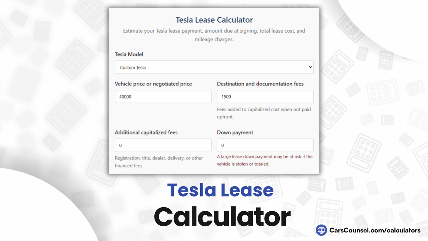 Tesla Lease Calculator