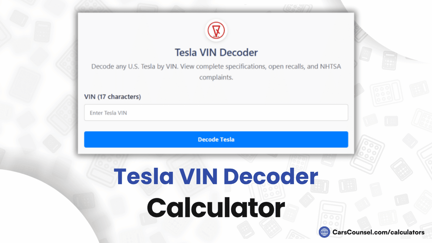 Tesla VIN Decoder Calculator