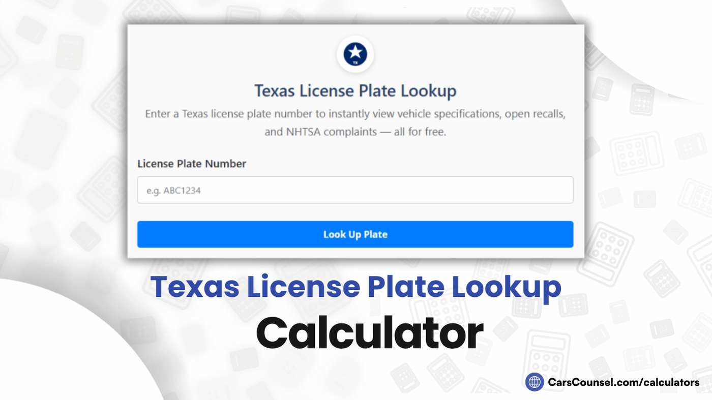 Texas License Plate Lookup