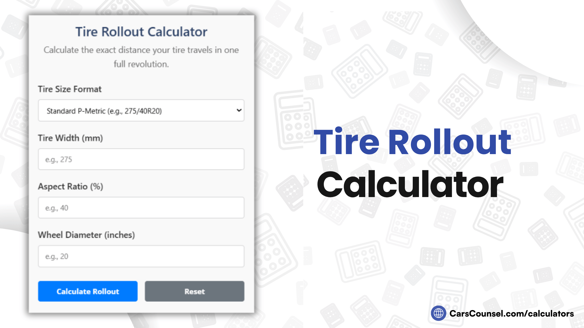 Tire Rollout Calculator