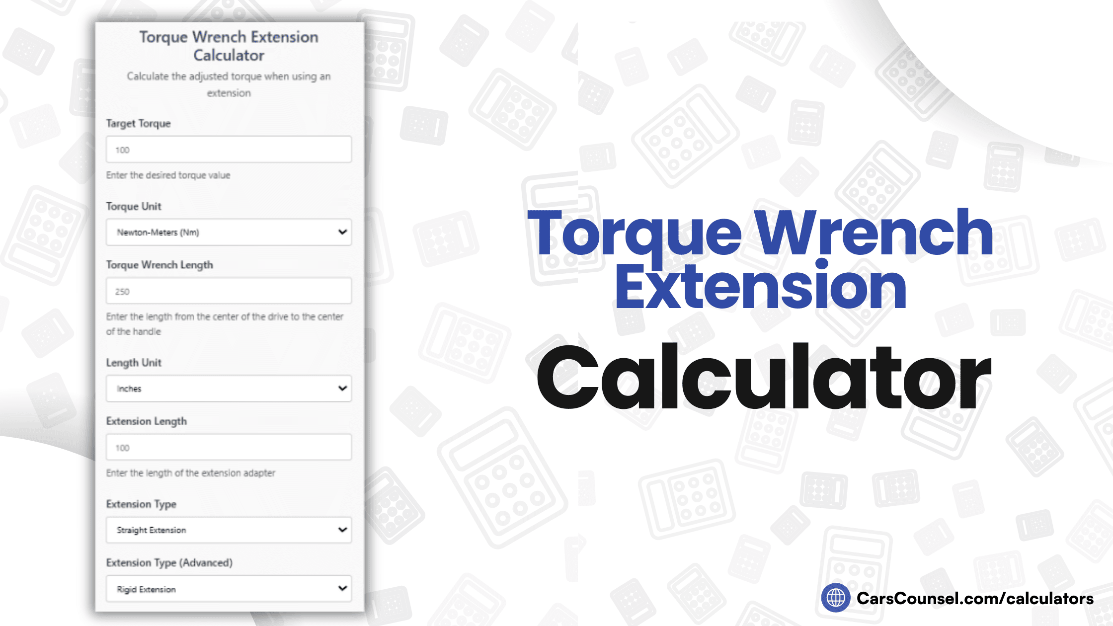 Torque Wrench Extension Calculator