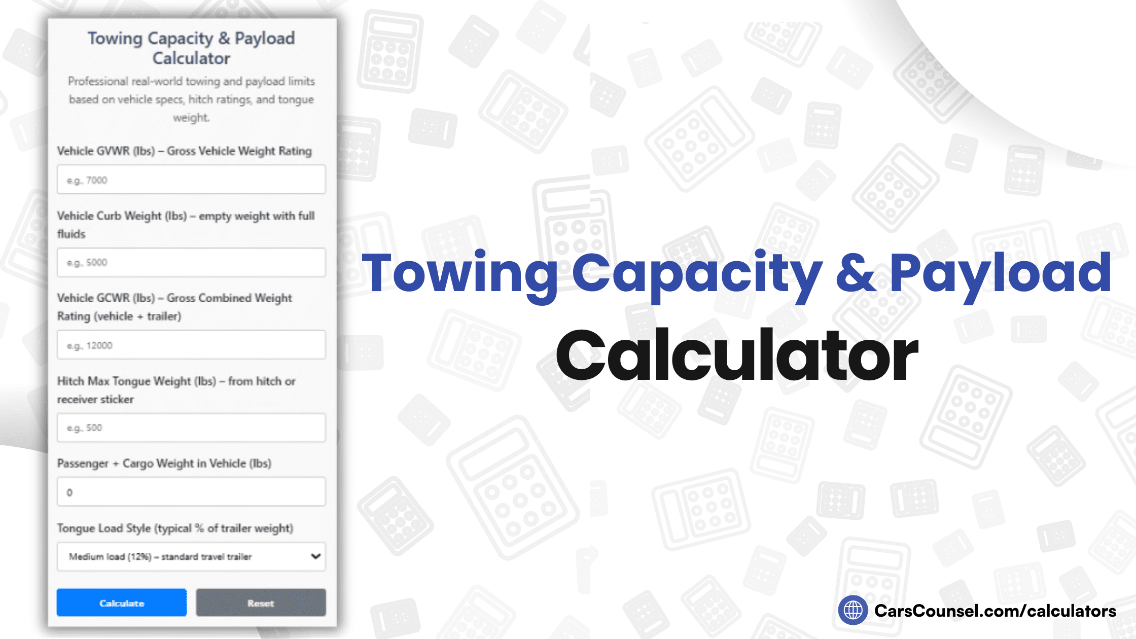 Towing Capacity & Payload Calculator – CarsCounsel