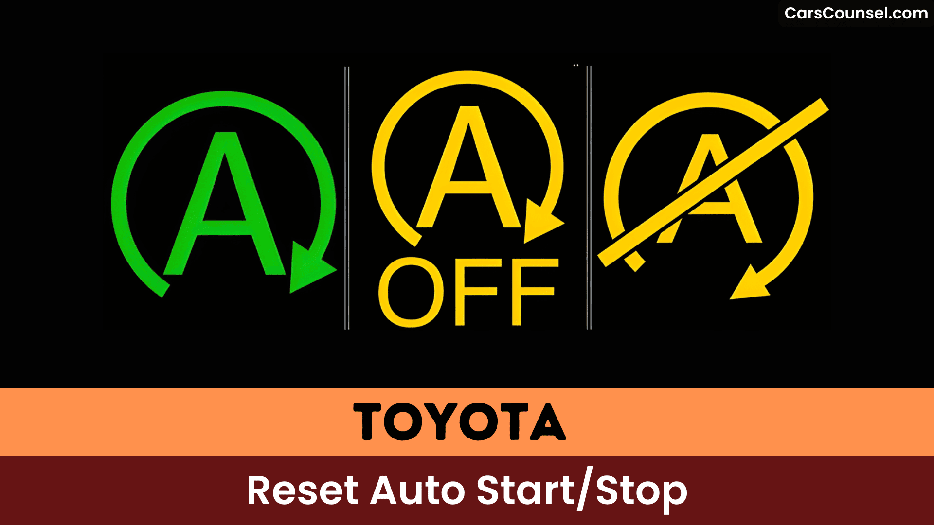 Toyota Reset Auto Start Stop