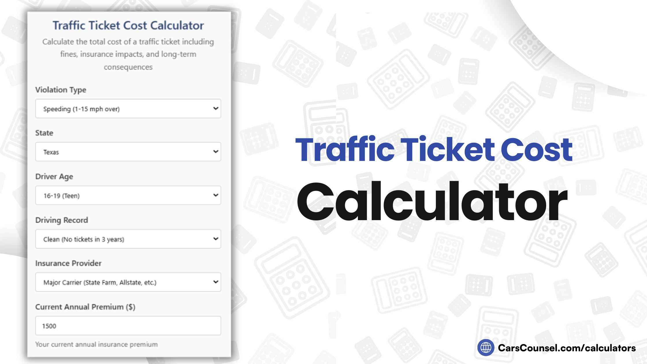 Traffic Ticket Cost Calculator