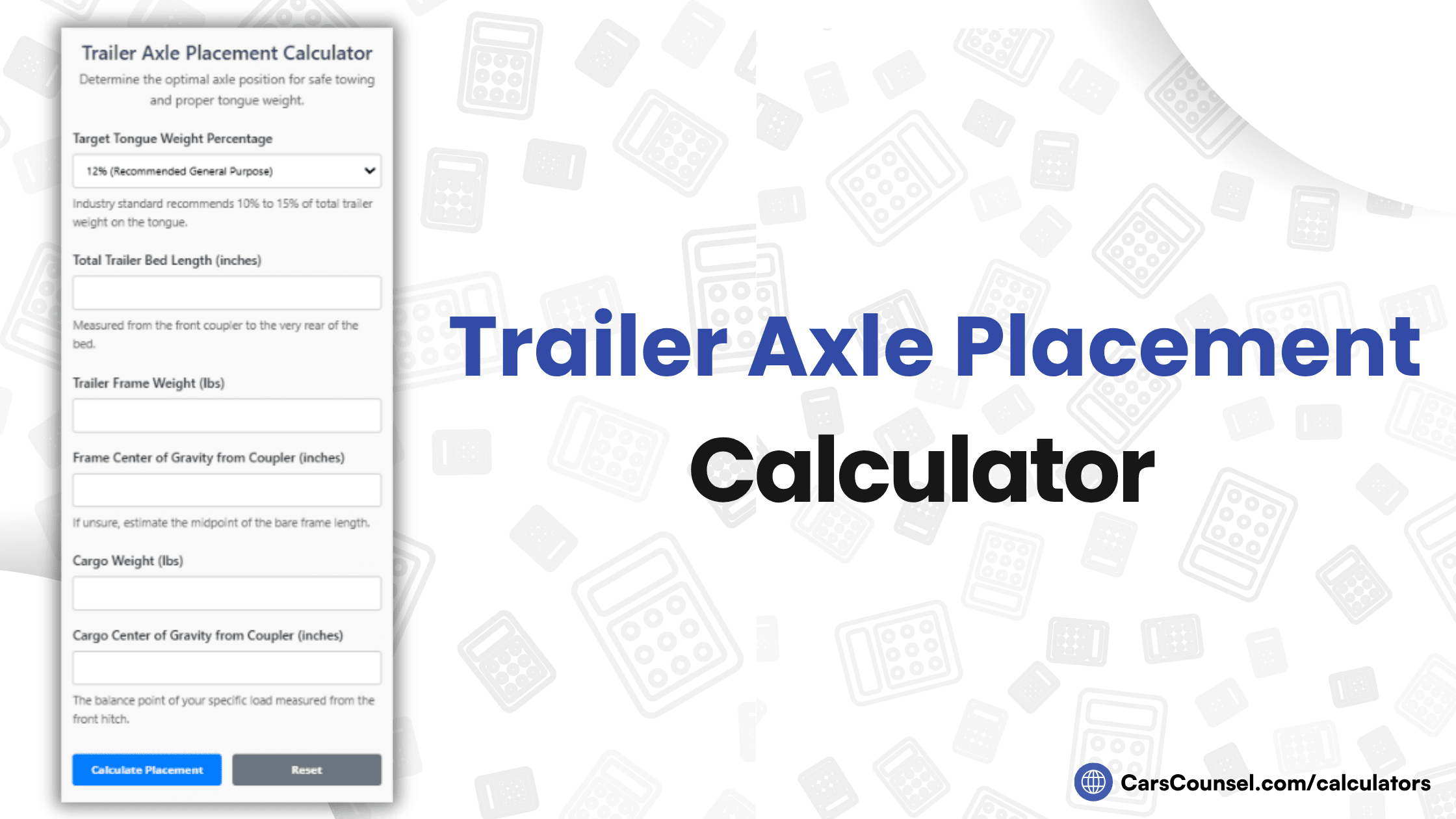 Trailer Axle Placement Calculator