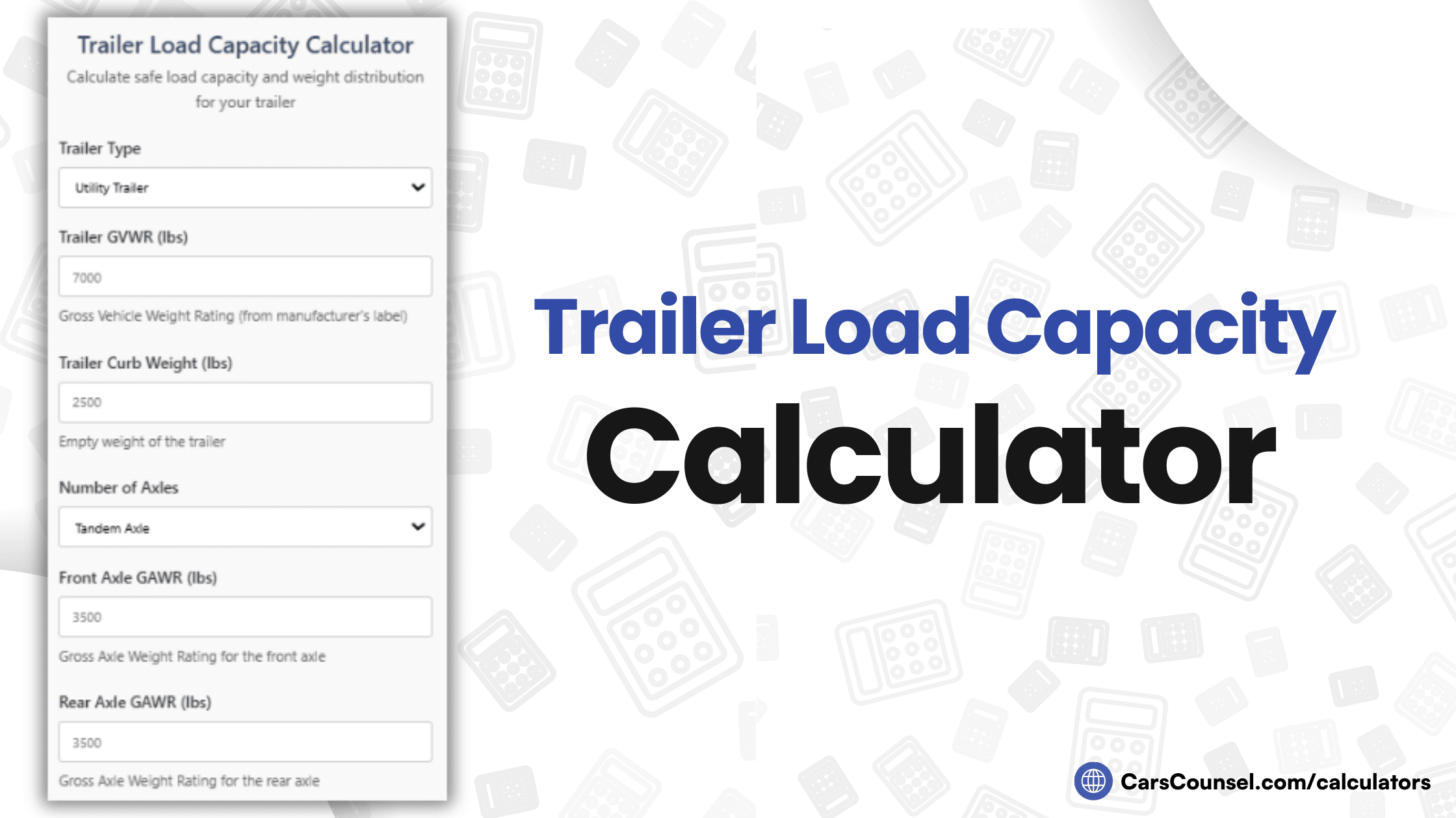Trailer Load Capacity Calculator