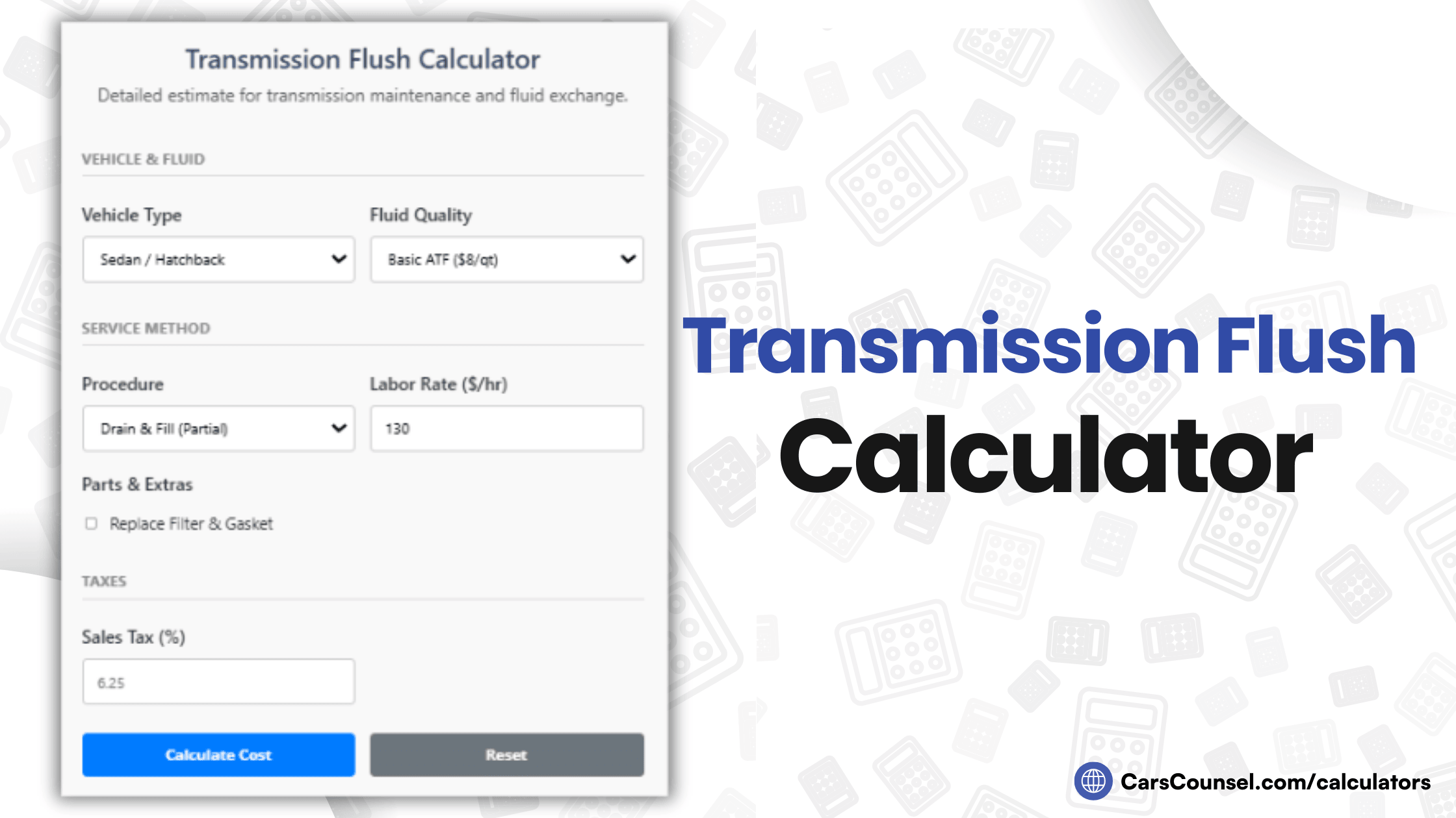 Transmission Flush Calculator