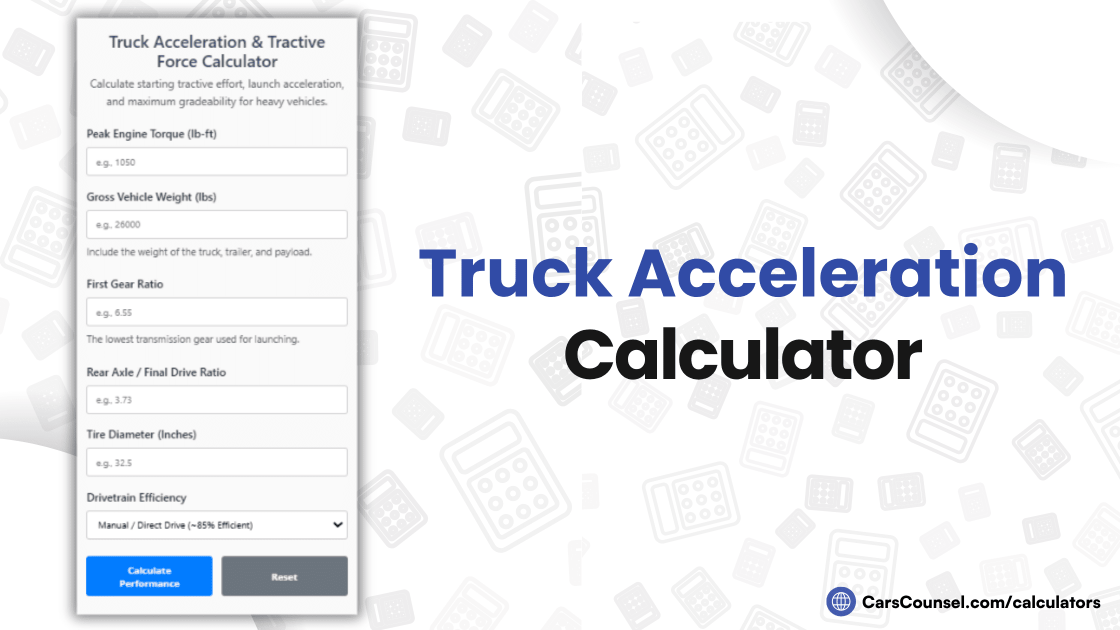 Truck Acceleration Calculator
