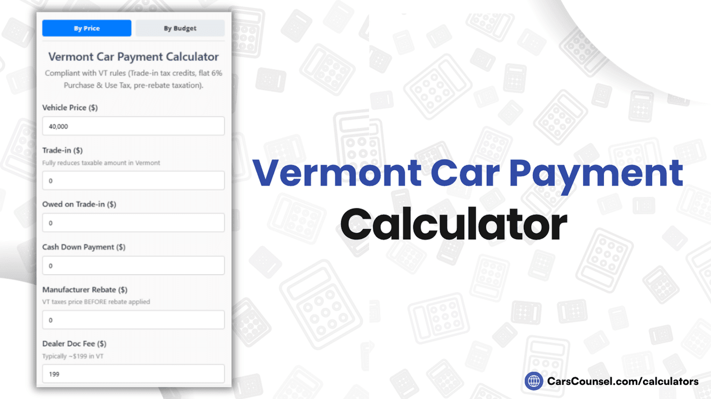 Vermont Car Payment Calculator