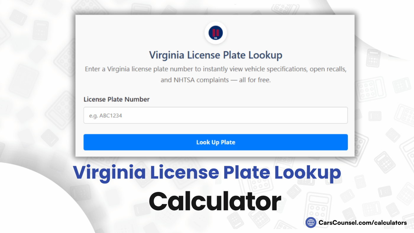 Virginia License Plate Lookup