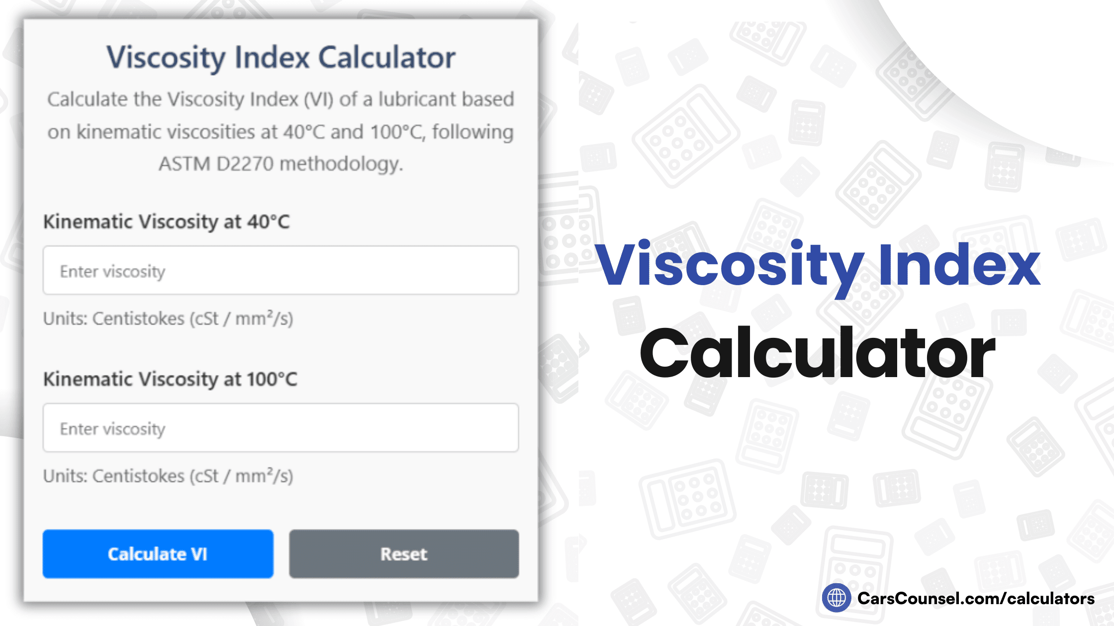 Viscosity Index Calculator