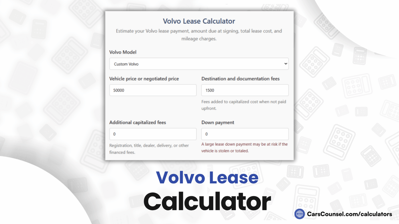 Volvo Lease Calculator