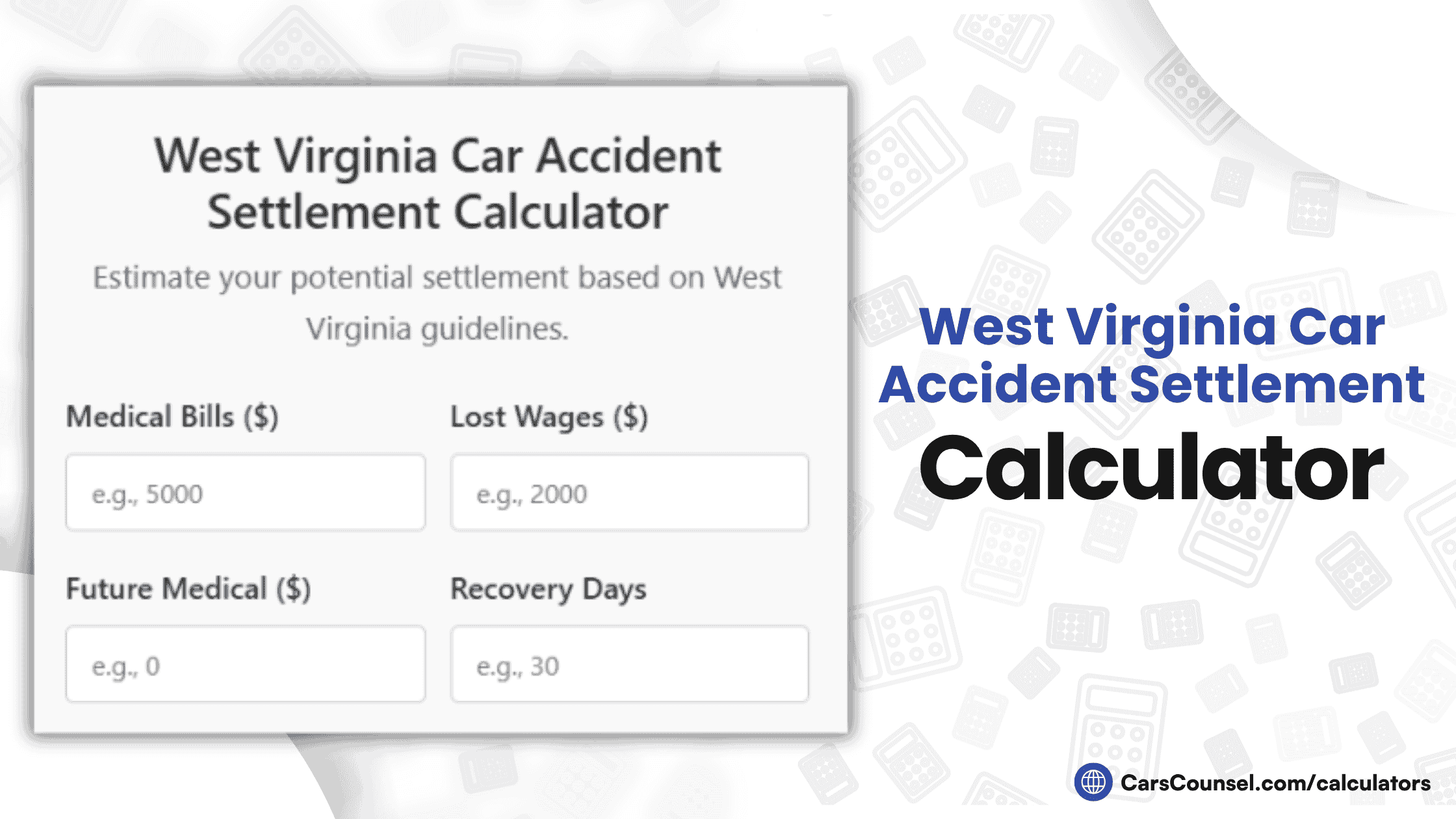 West Virginia Car Accident Settlement Calculator