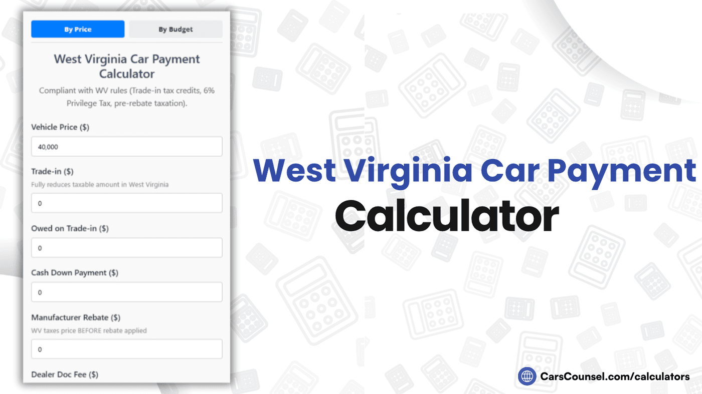 West Virginia Car Payment Calculator