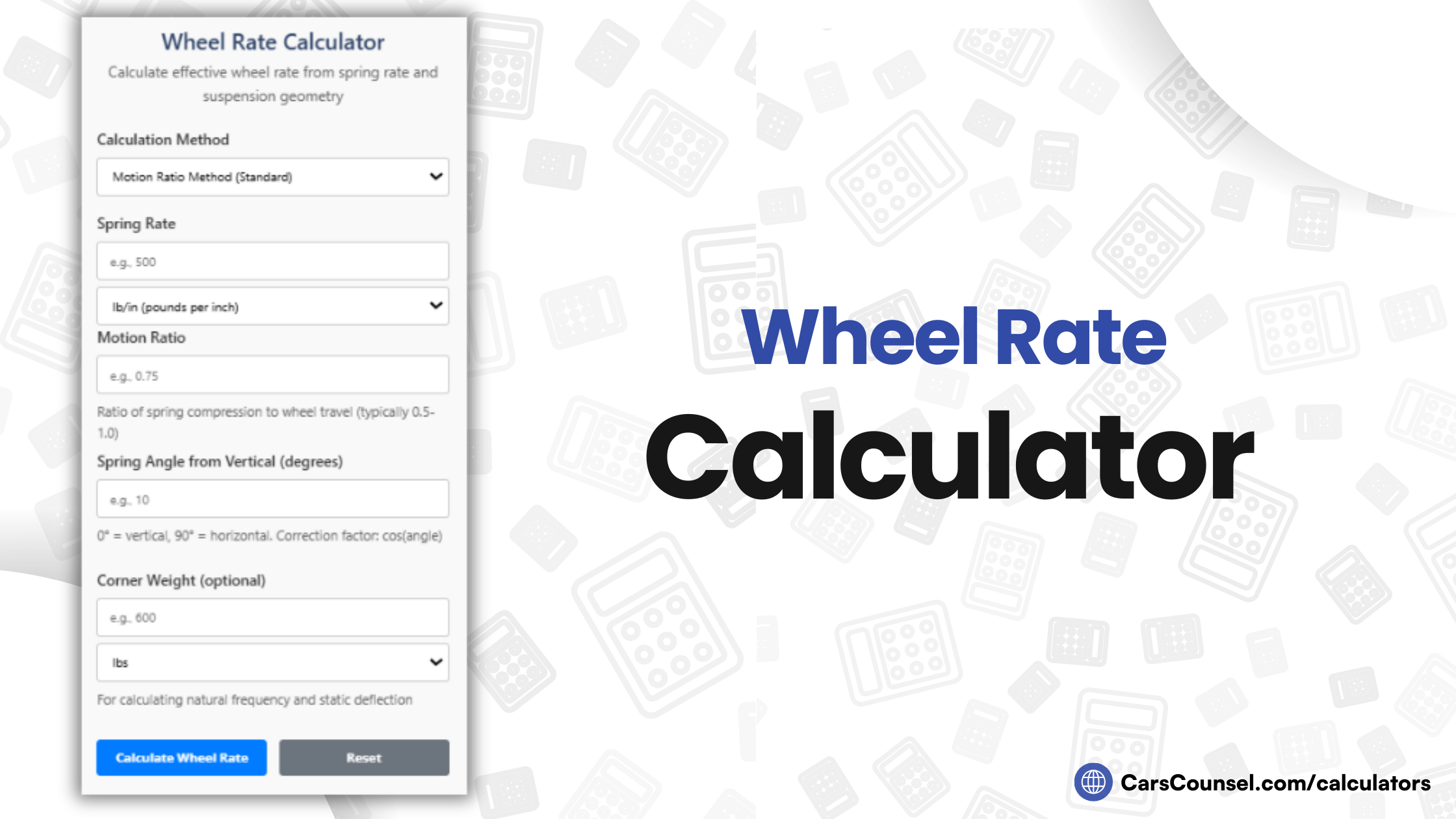 Wheel Rate Calculator