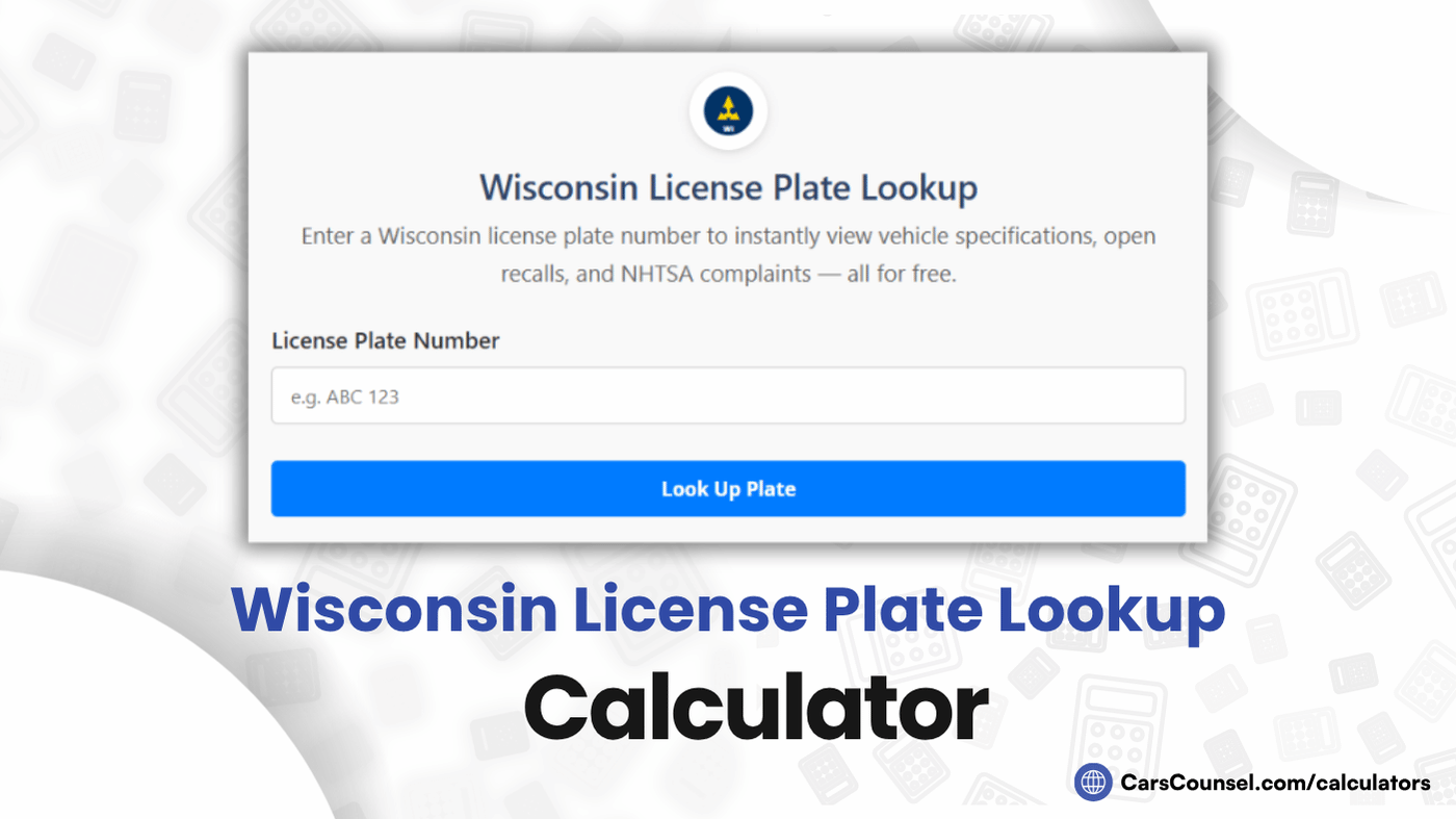 Wisconsin License Plate Lookup