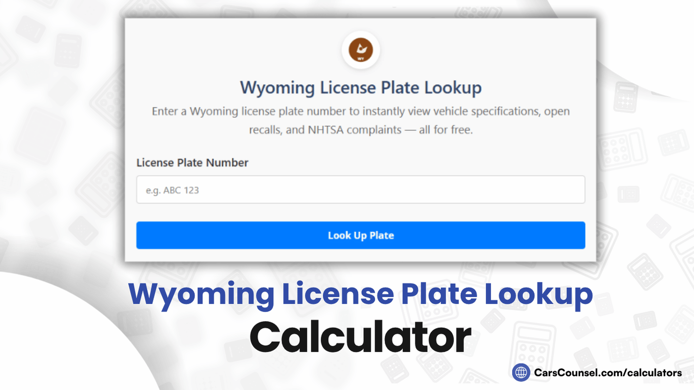 Wyoming License Plate Lookup