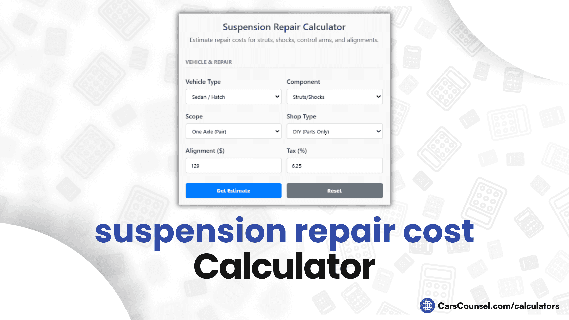 Suspension Repair Cost Calculator