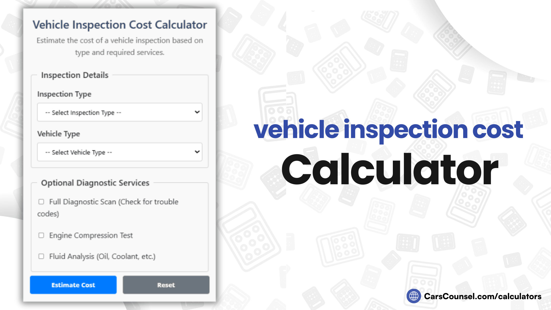 Vehicle Inspection Cost Calculator